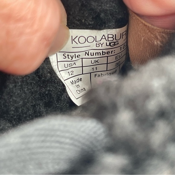 Koolaburra by Ugg Black Victoria Tall Sheepskin Winter Rain Snow Boot- Size 12 C - Picture 6 of 10